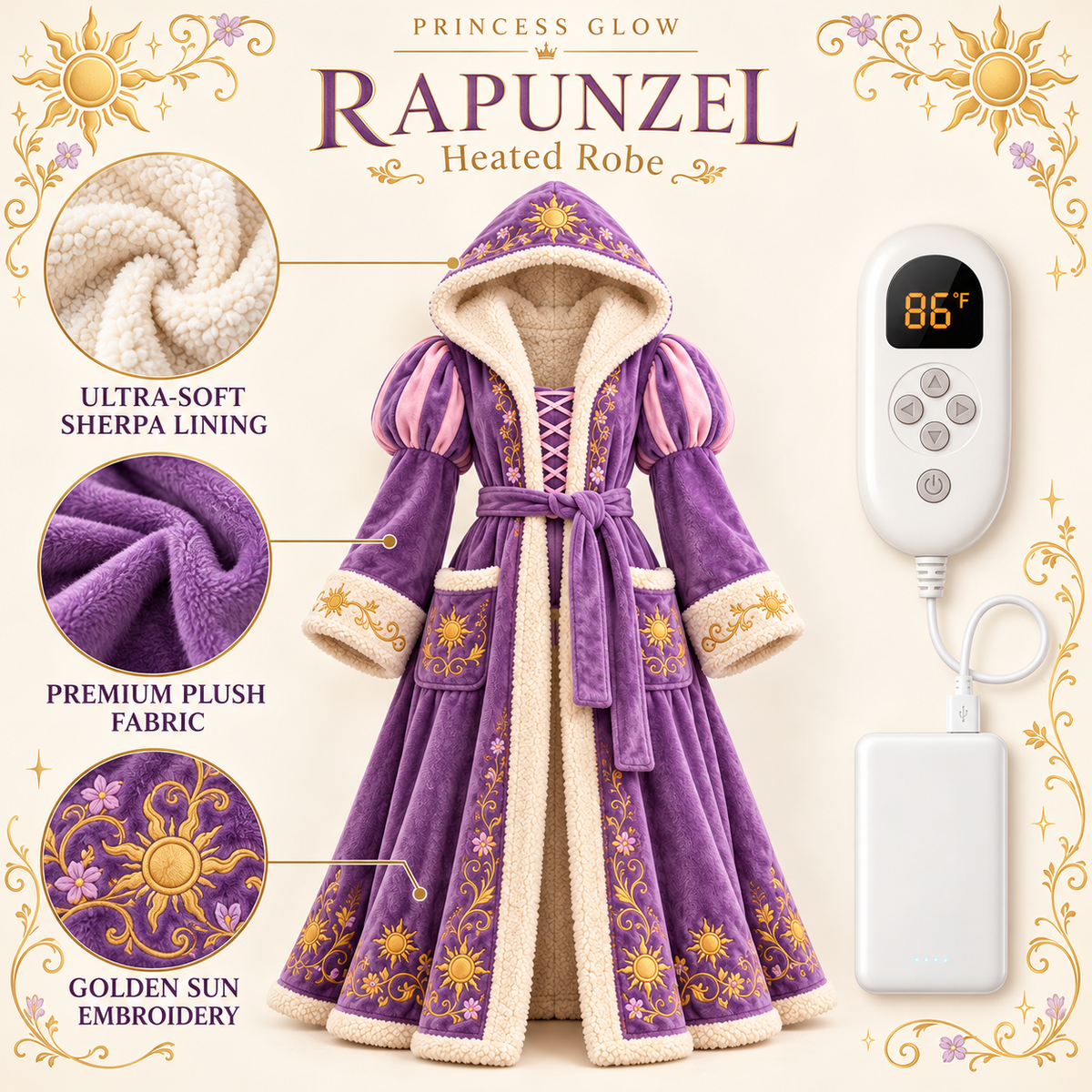 Princess Glow Heated Robe